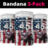 Custom American Flag Motocross Neck Gaiter with Eagle Graphic - Wonder Print Shop
