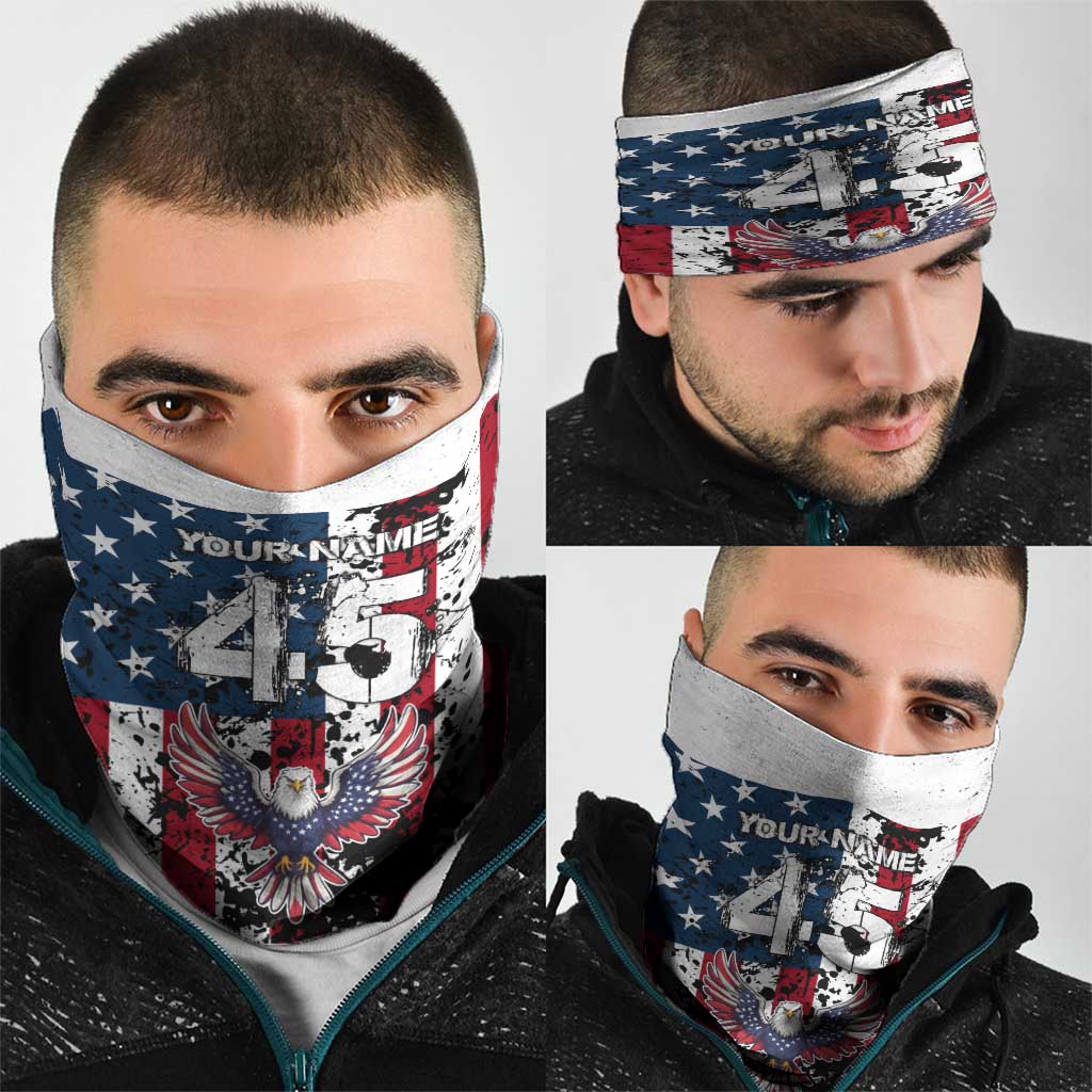 Custom American Flag Motocross Neck Gaiter with Eagle Graphic - Wonder Print Shop