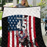Custom American Flag Motocross Quilt with Eagle Graphic - Wonder Print Shop