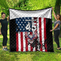 Custom American Flag Motocross Quilt with Eagle Graphic - Wonder Print Shop