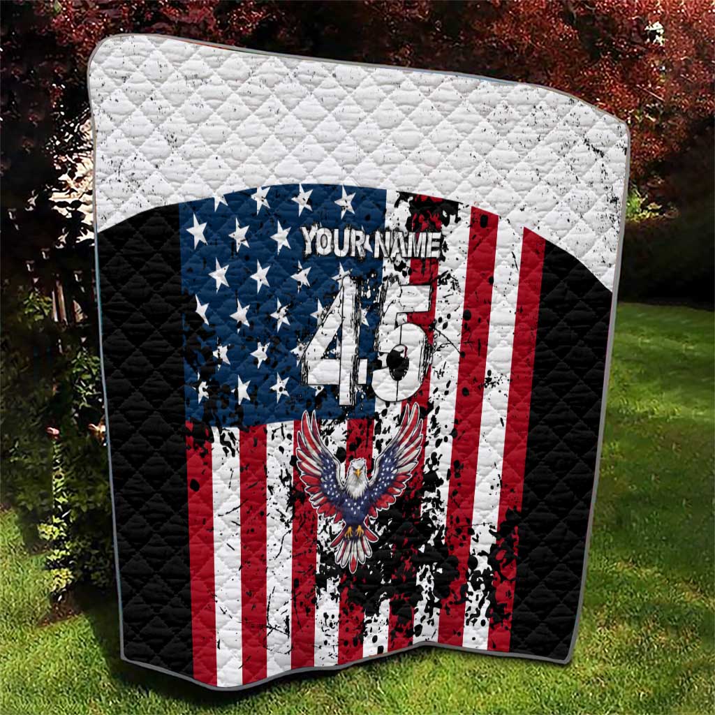 Custom American Flag Motocross Quilt with Eagle Graphic - Wonder Print Shop
