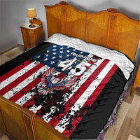 Custom American Flag Motocross Quilt with Eagle Graphic - Wonder Print Shop
