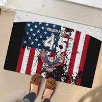 Custom American Flag Motocross Rubber Doormat with Eagle Graphic - Wonder Print Shop