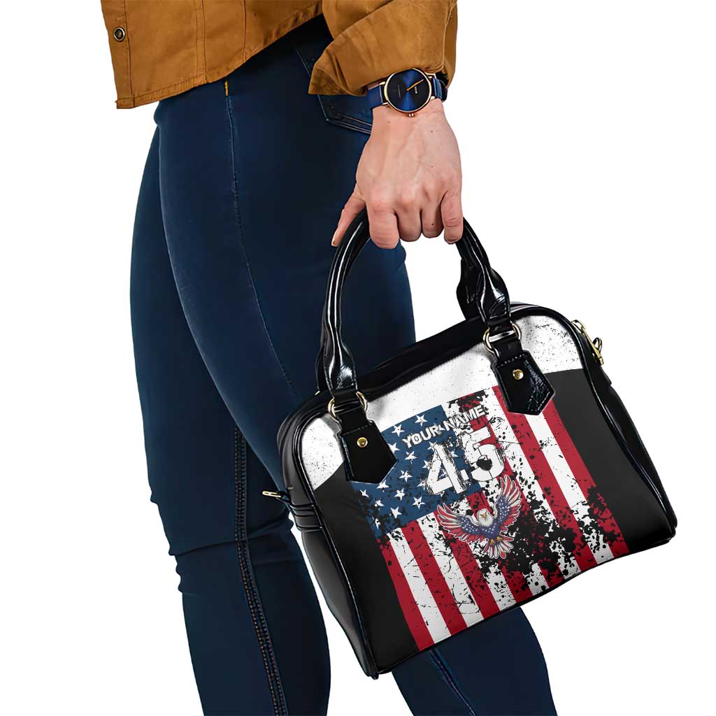 Custom American Flag Motocross Shoulder Handbag with Eagle Graphic - Wonder Print Shop
