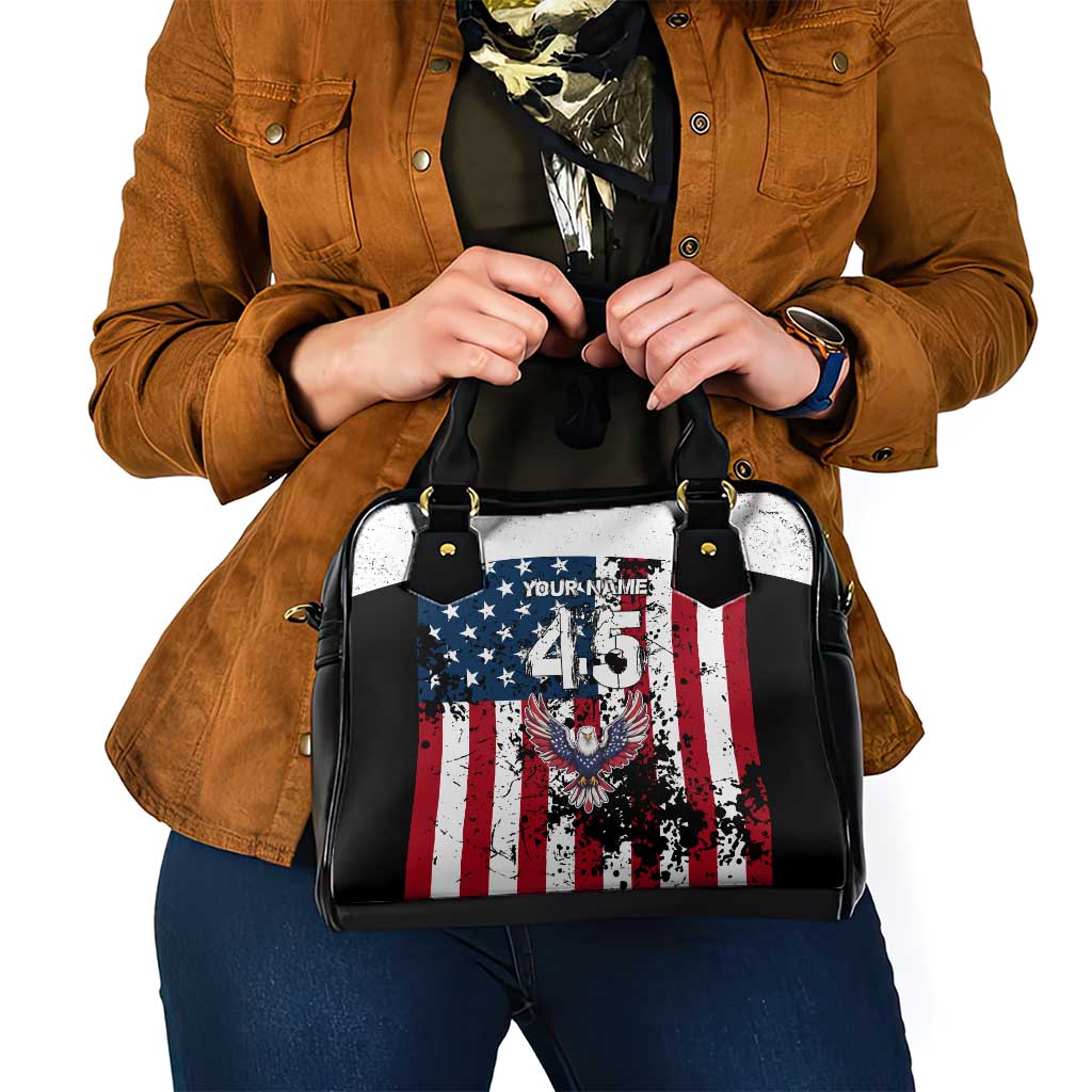 Custom American Flag Motocross Shoulder Handbag with Eagle Graphic - Wonder Print Shop