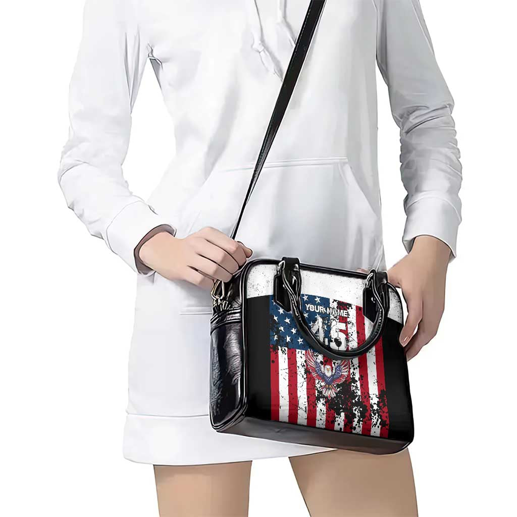 Custom American Flag Motocross Shoulder Handbag with Eagle Graphic - Wonder Print Shop
