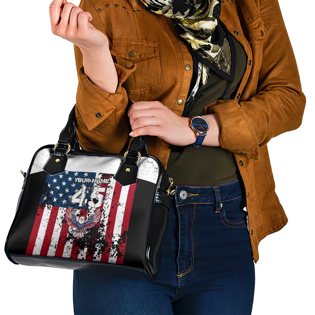 Custom American Flag Motocross Shoulder Handbag with Eagle Graphic - Wonder Print Shop