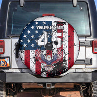 Custom American Flag Motocross Spare Tire Cover with Eagle Graphic - Wonder Print Shop