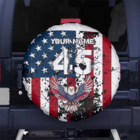 Custom American Flag Motocross Spare Tire Cover with Eagle Graphic - Wonder Print Shop