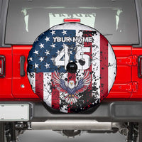 Custom American Flag Motocross Spare Tire Cover with Eagle Graphic - Wonder Print Shop