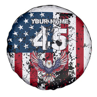 Custom American Flag Motocross Spare Tire Cover with Eagle Graphic - Wonder Print Shop