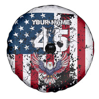 Custom American Flag Motocross Spare Tire Cover with Eagle Graphic - Wonder Print Shop