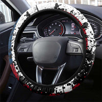 American Flag Motocross Steering Wheel Cover with Eagle Graphic - Wonder Print Shop