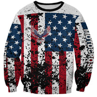 Custom American Flag Motocross Sweatshirt with Eagle Graphic - Wonder Print Shop