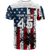 Custom American Flag Motocross T Shirt with Eagle Graphic - Wonder Print Shop