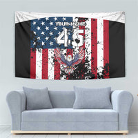 Custom American Flag Motocross Tapestry with Eagle Graphic - Wonder Print Shop