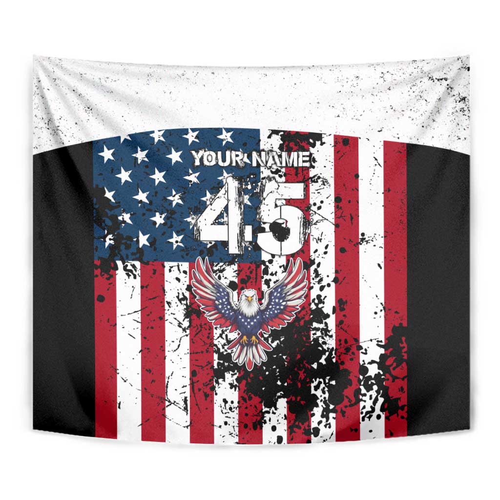 Custom American Flag Motocross Tapestry with Eagle Graphic - Wonder Print Shop