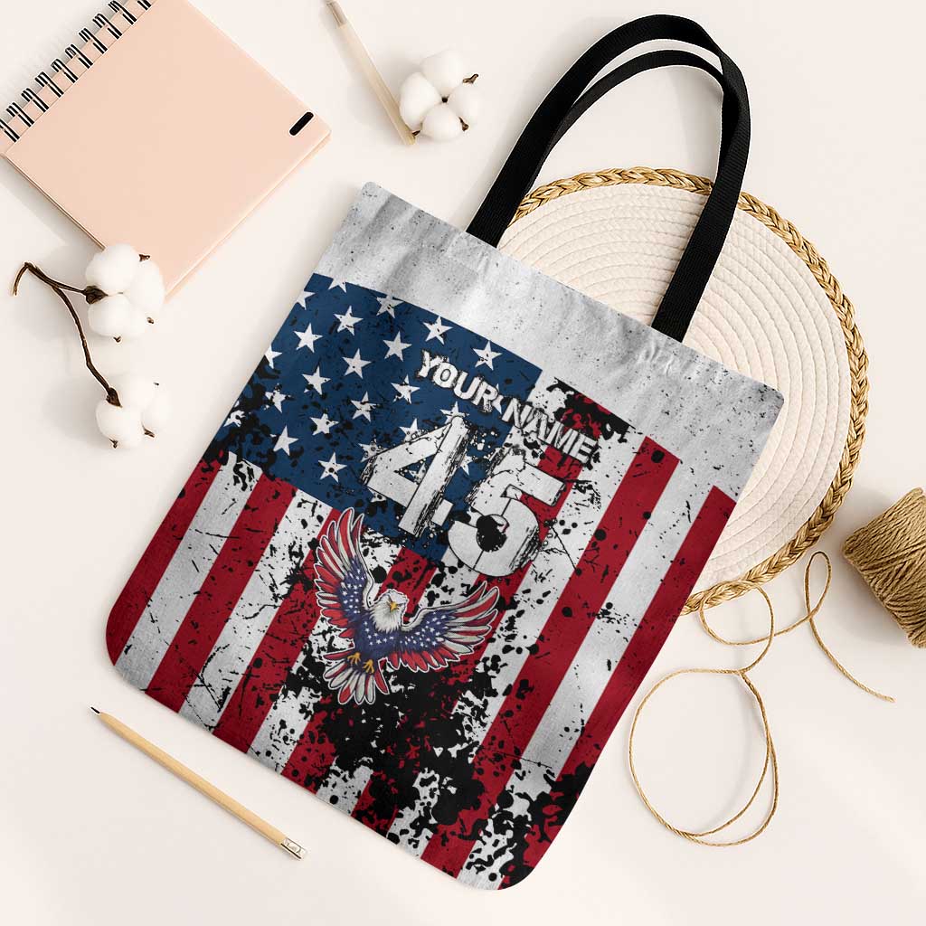 Custom American Flag Motocross Tote Bag with Eagle Graphic - Wonder Print Shop