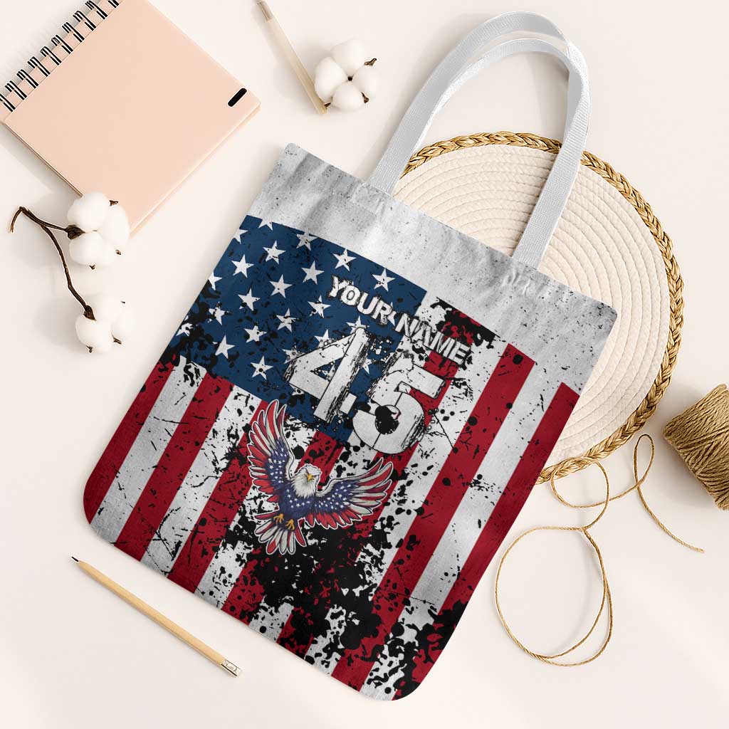 Custom American Flag Motocross Tote Bag with Eagle Graphic - Wonder Print Shop