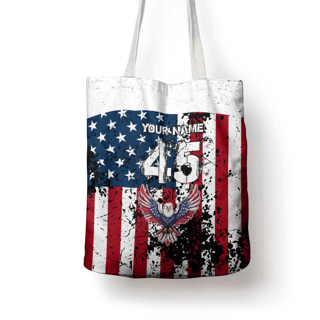 Custom American Flag Motocross Tote Bag with Eagle Graphic - Wonder Print Shop