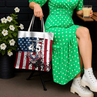 Custom American Flag Motocross Tote Bag with Eagle Graphic - Wonder Print Shop