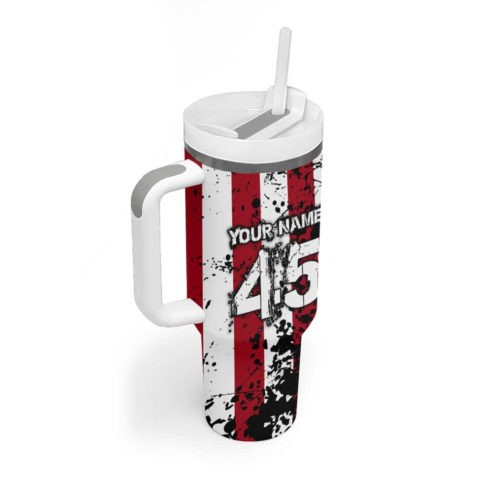 Custom American Flag Motocross Tumbler With Handle with Eagle Graphic - Wonder Print Shop