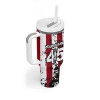 Custom American Flag Motocross Tumbler With Handle with Eagle Graphic - Wonder Print Shop