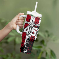 Custom American Flag Motocross Tumbler With Handle with Eagle Graphic - Wonder Print Shop