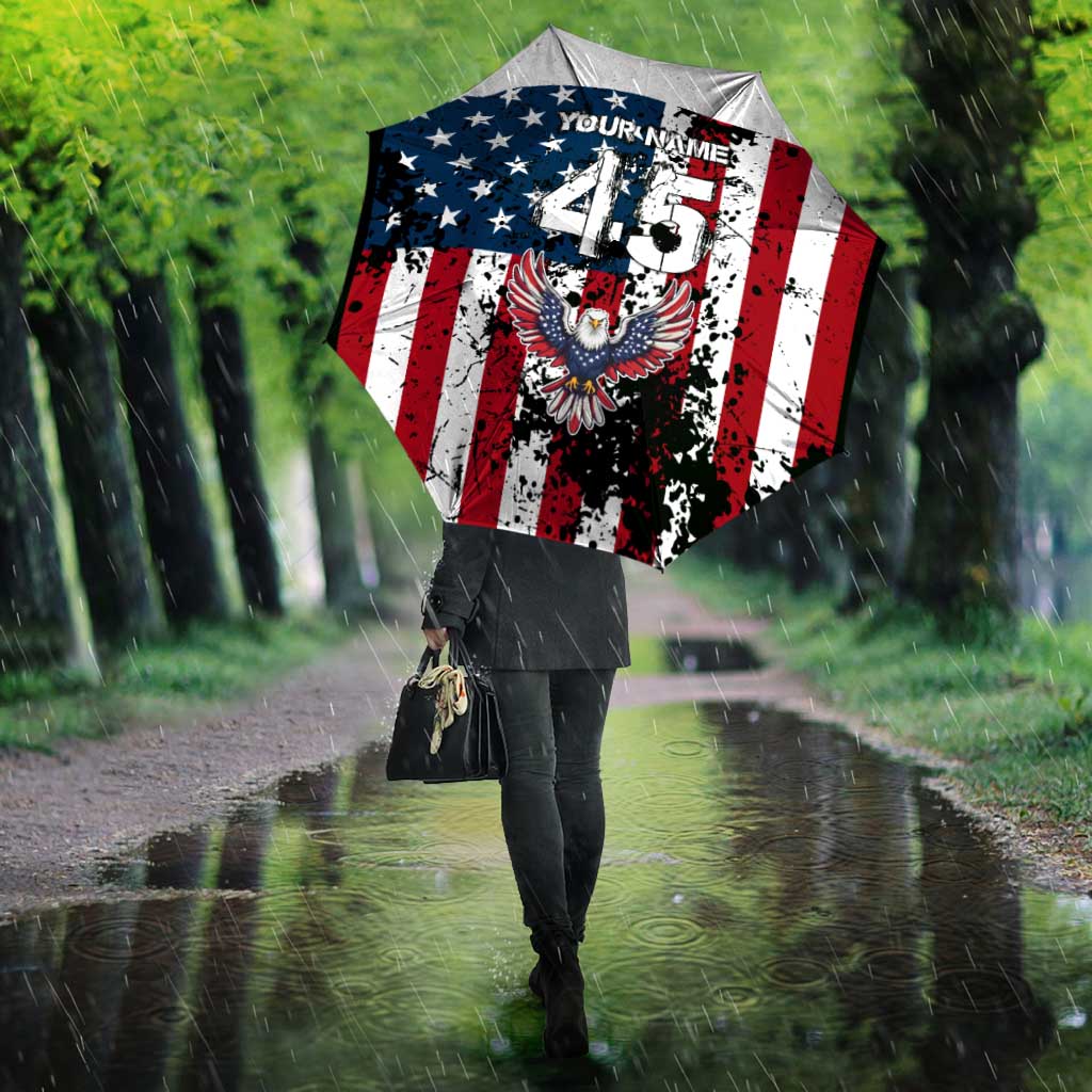 Custom American Flag Motocross Umbrella with Eagle Graphic - Wonder Print Shop