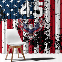 Custom American Flag Motocross Window Curtain with Eagle Graphic - Wonder Print Shop