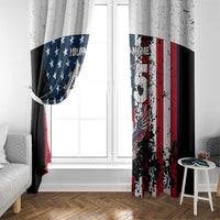 Custom American Flag Motocross Window Curtain with Eagle Graphic - Wonder Print Shop