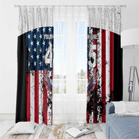 Custom American Flag Motocross Window Curtain with Eagle Graphic - Wonder Print Shop