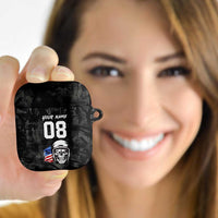 Custom American Flag Skull Motocross AirPods Case - Wonder Print Shop