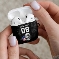 Custom American Flag Skull Motocross AirPods Case - Wonder Print Shop