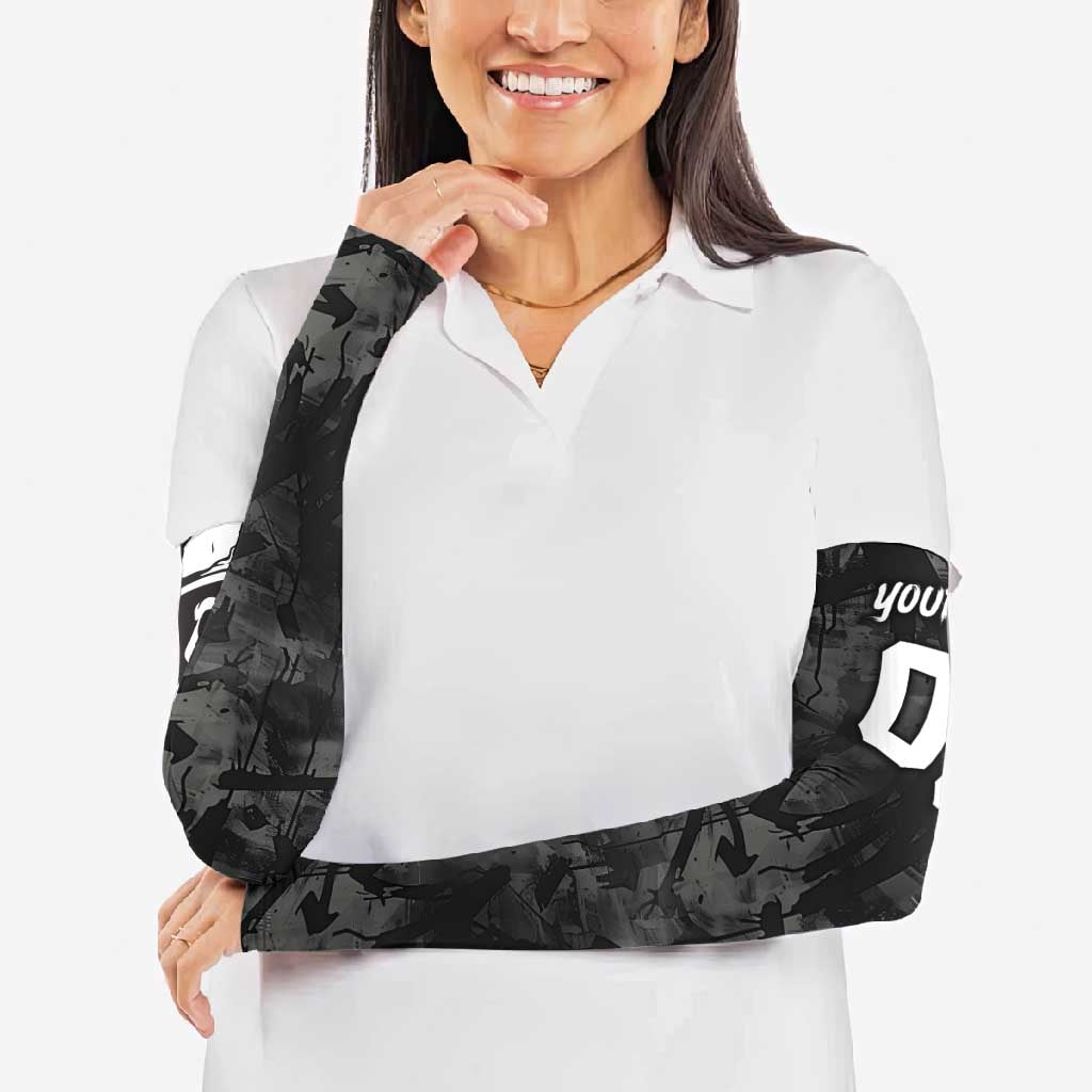 Custom American Flag Skull Motocross Arm Sleeves - Wonder Print Shop
