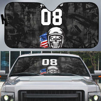 Custom American Flag Skull Motocross Auto Sun Shade - Wonder Print Shop