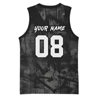 Custom American Flag Skull Motocross Basketball Jersey - Wonder Print Shop