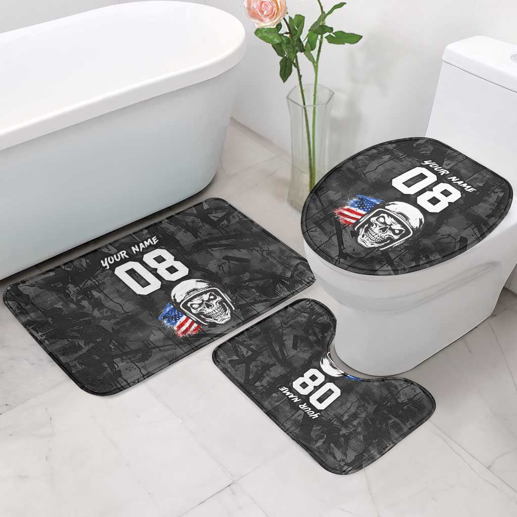 Custom American Flag Skull Motocross Bathroom Set - Wonder Print Shop