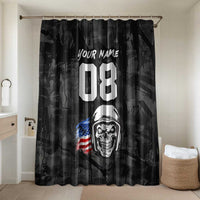 Custom American Flag Skull Motocross Bathroom Set - Wonder Print Shop