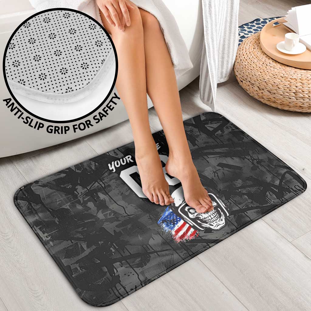 Custom American Flag Skull Motocross Bathroom Set - Wonder Print Shop