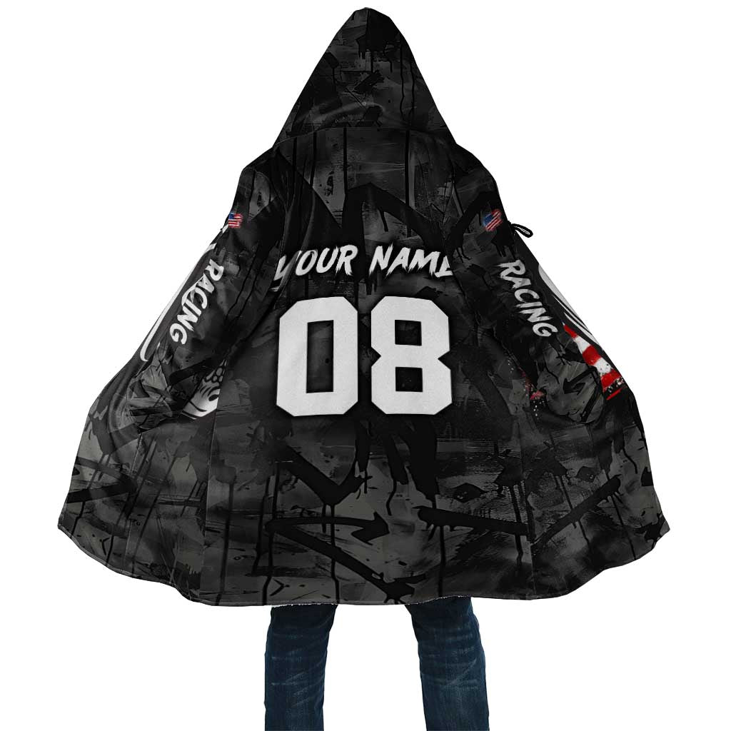 Custom American Flag Skull Motocross Cloak - Wonder Print Shop