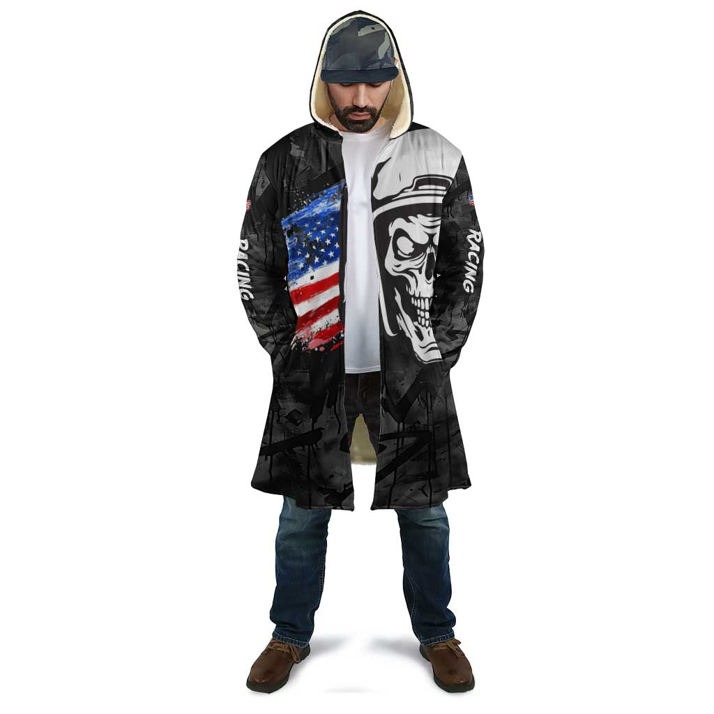 Custom American Flag Skull Motocross Cloak - Wonder Print Shop