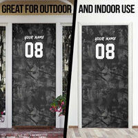 Custom American Flag Skull Motocross Door Cover - Wonder Print Shop