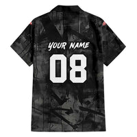 Custom American Flag Skull Motocross Family Matching Long Sleeve Bodycon Dress and Hawaiian Shirt - Wonder Print Shop