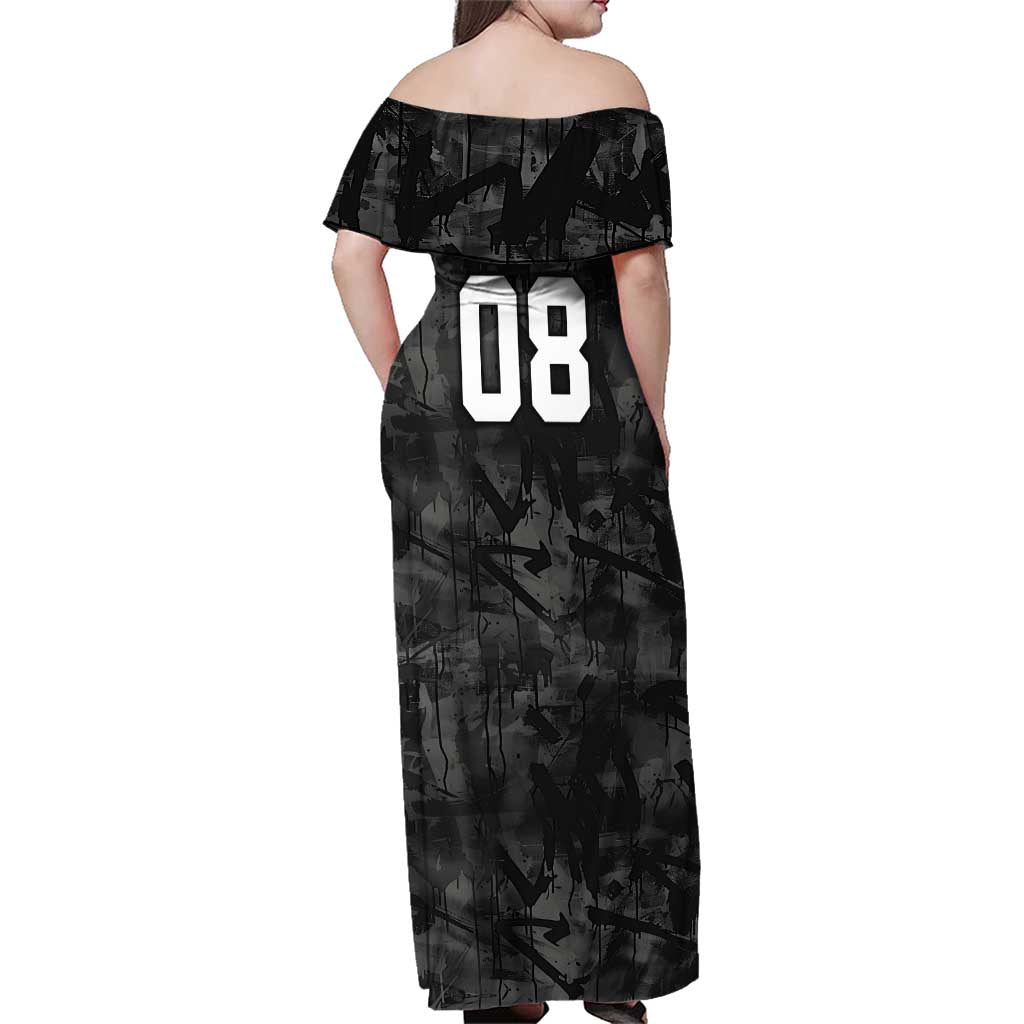Custom American Flag Skull Motocross Family Matching Off Shoulder Maxi Dress and Hawaiian Shirt - Wonder Print Shop
