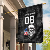 Custom American Flag Skull Motocross Garden Flag - Wonder Print Shop