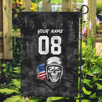 Custom American Flag Skull Motocross Garden Flag - Wonder Print Shop