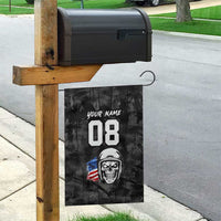 Custom American Flag Skull Motocross Garden Flag - Wonder Print Shop