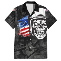 Custom American Flag Skull Motocross Hawaiian Shirt - Wonder Print Shop