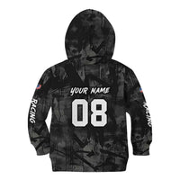 Custom American Flag Skull Motocross Kid Hoodie - Wonder Print Shop